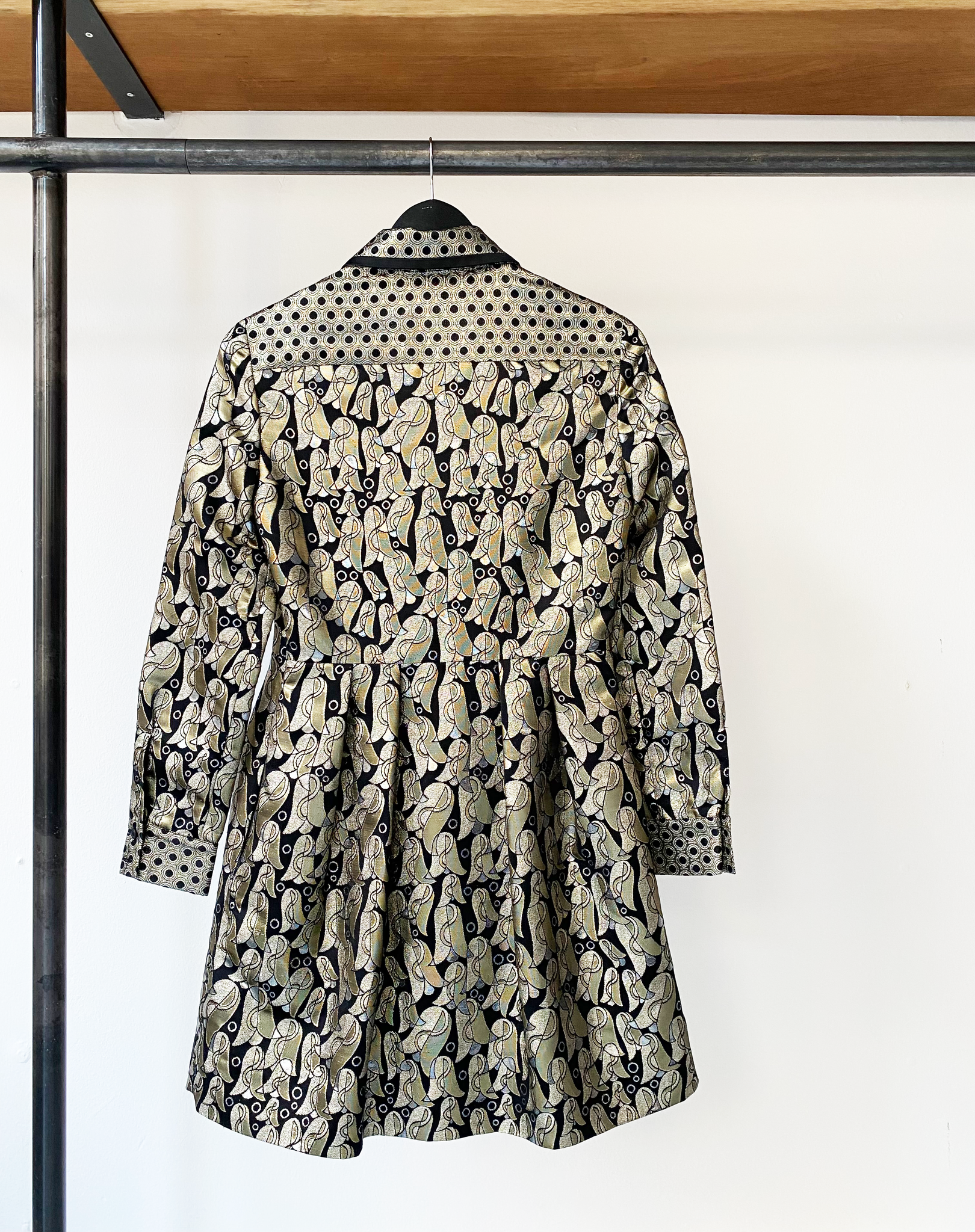 Victoria Beckham silver gold metallic dress size 38