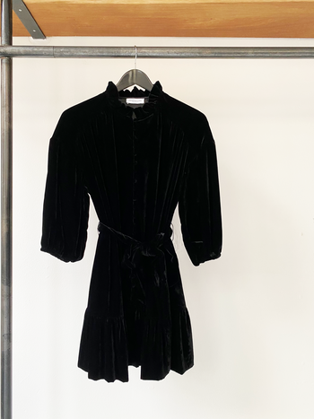Hofmann Copenhagen black velvet dress size 36