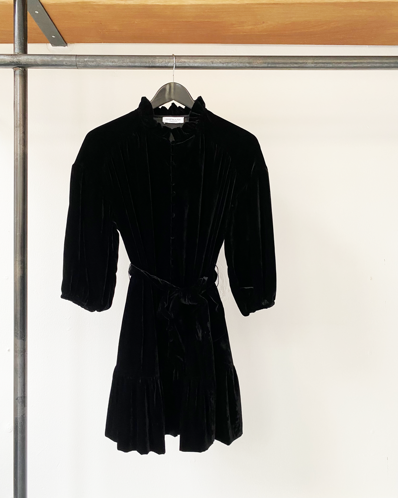 Hofmann Copenhagen black velvet dress size 36