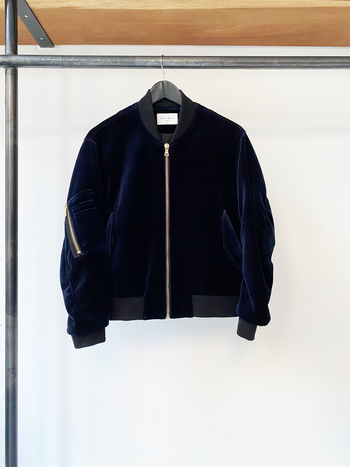 Sandro velvet bomber jacket size 2