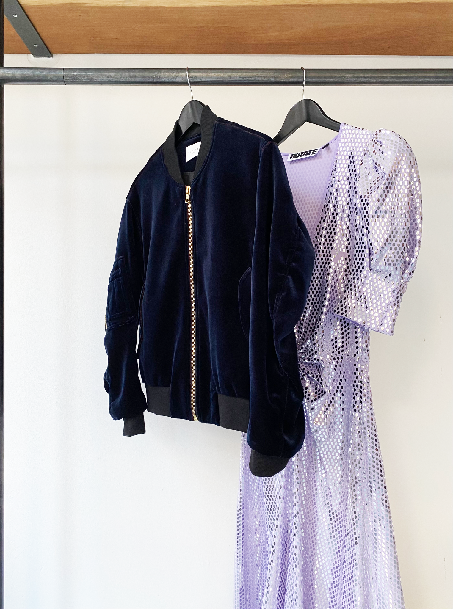 Sandro velvet bomber jacket size 2