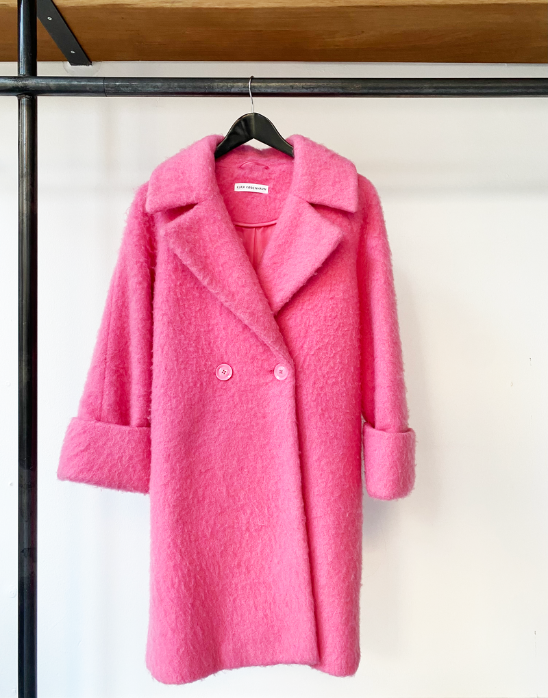 Kjaer Kobenhavn pink wool blend coat size XS