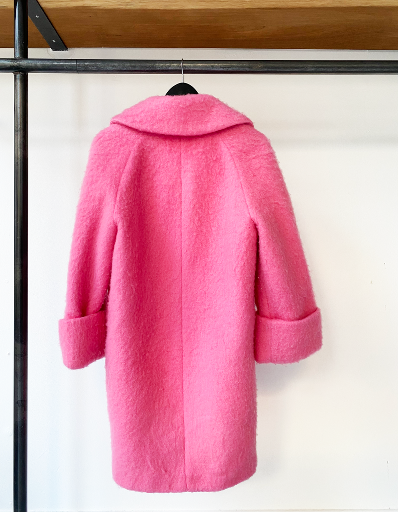 Kjaer Kobenhavn pink wool blend coat size XS