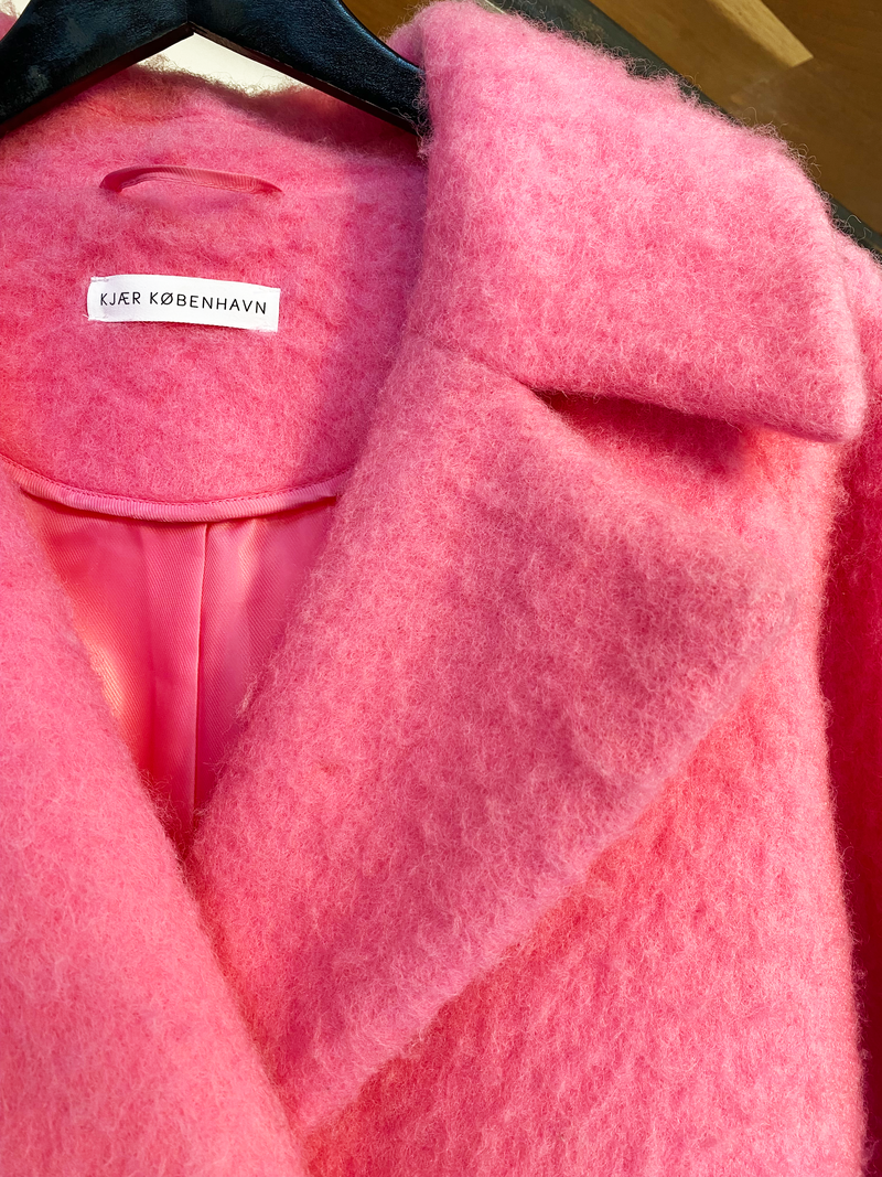 Kjaer Kobenhavn pink wool blend coat size XS
