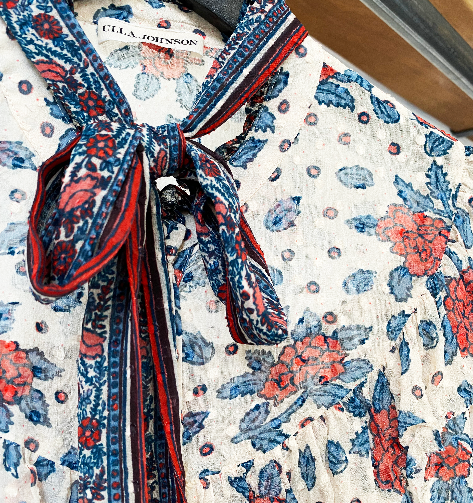 Ulla Johnson Ulla Johnson rose pattern ruffle blouse size 6