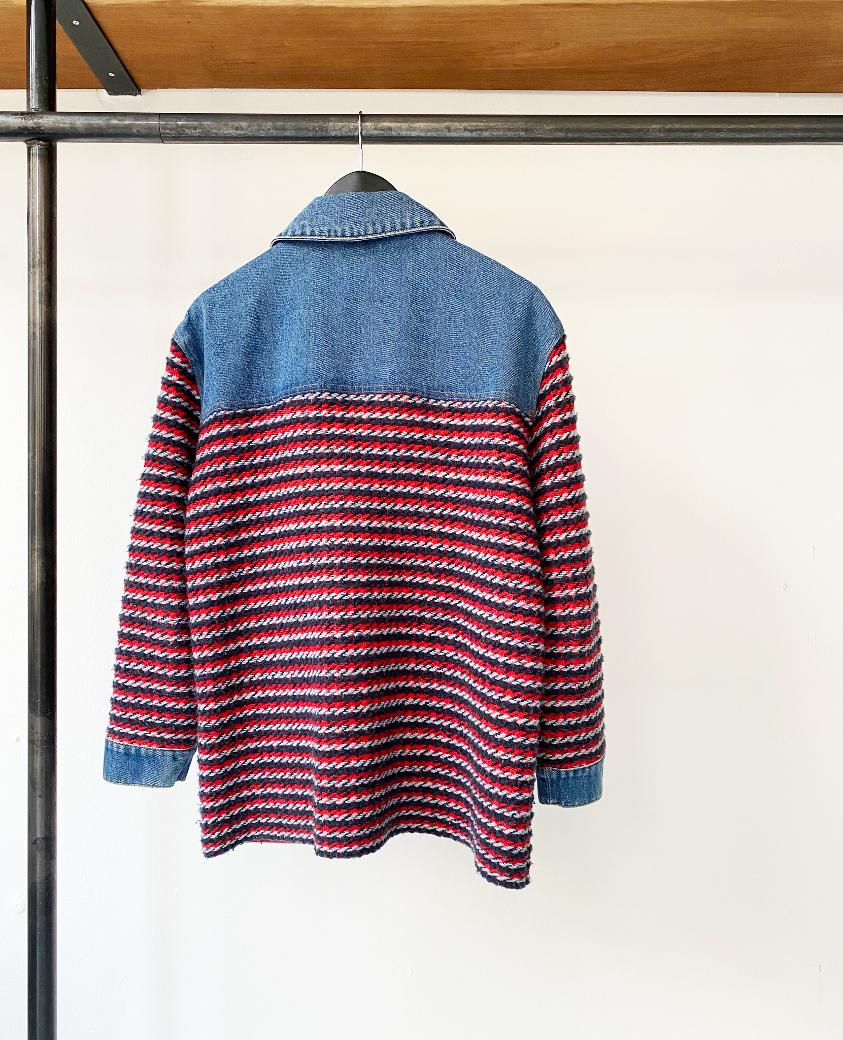 Sandro denim trim tweed jacket size 1