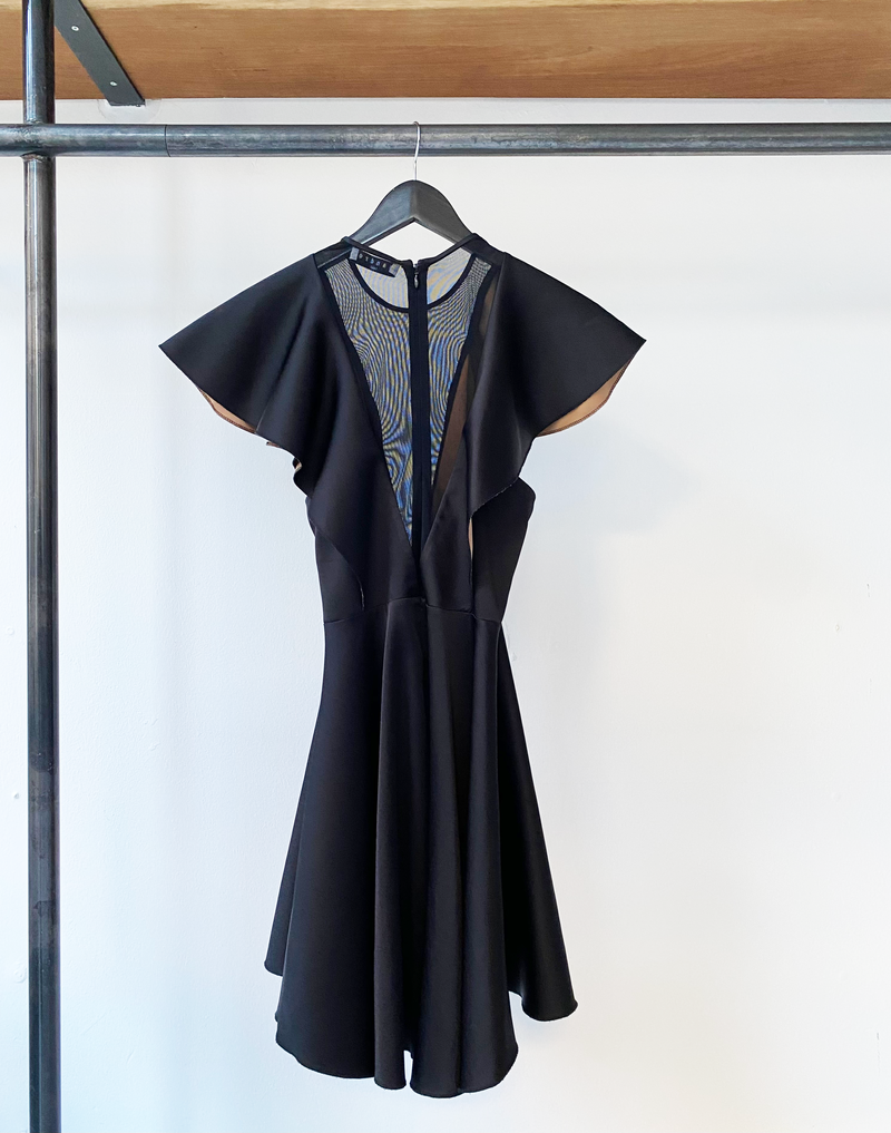 Sandro black layered dress size 1