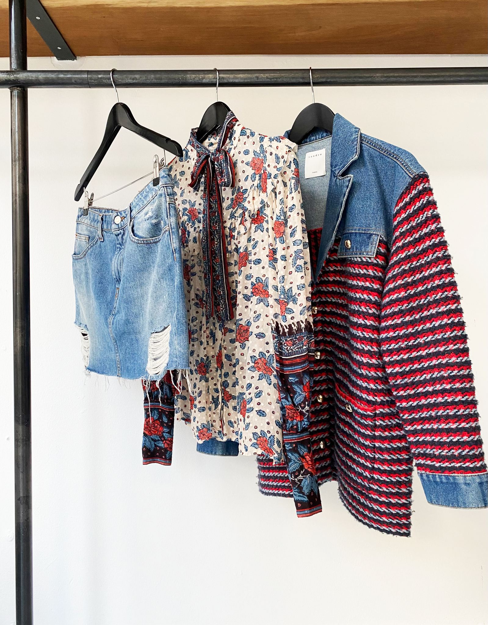 IRO jeans ripped denim skirt size 38