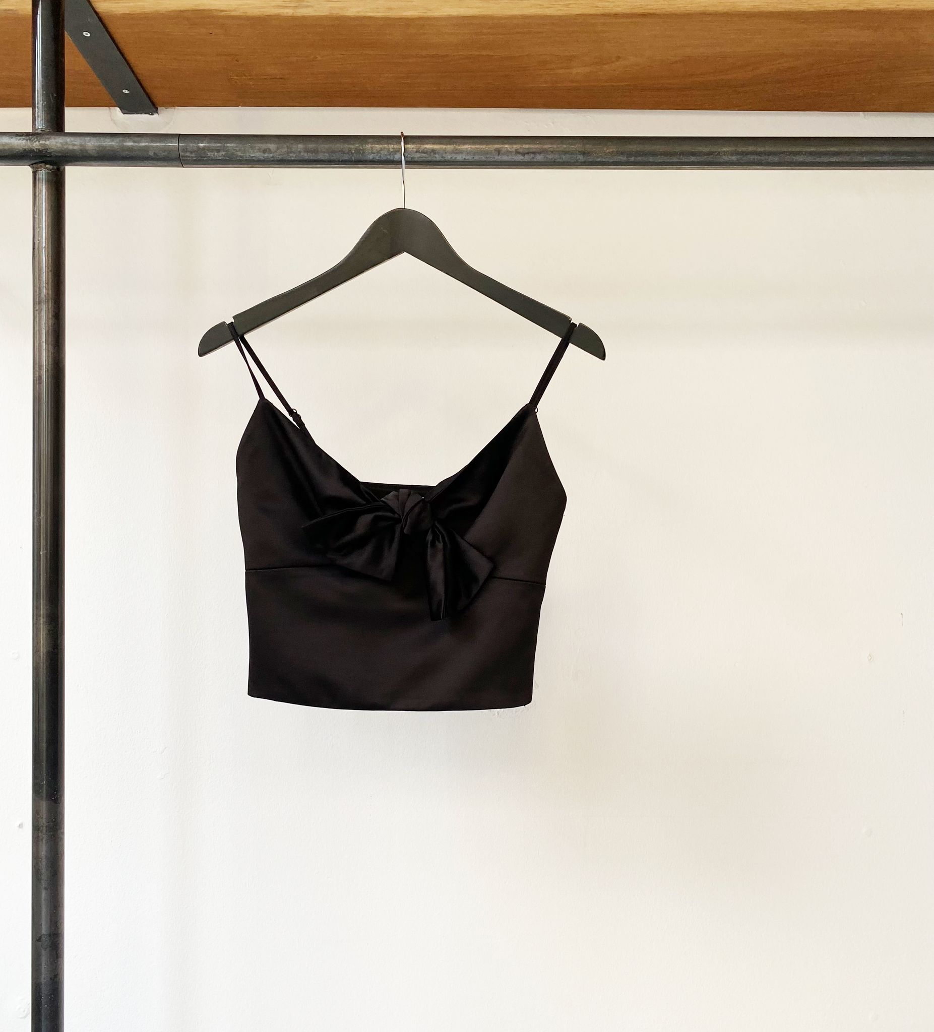 Maje cropped bow top size 1