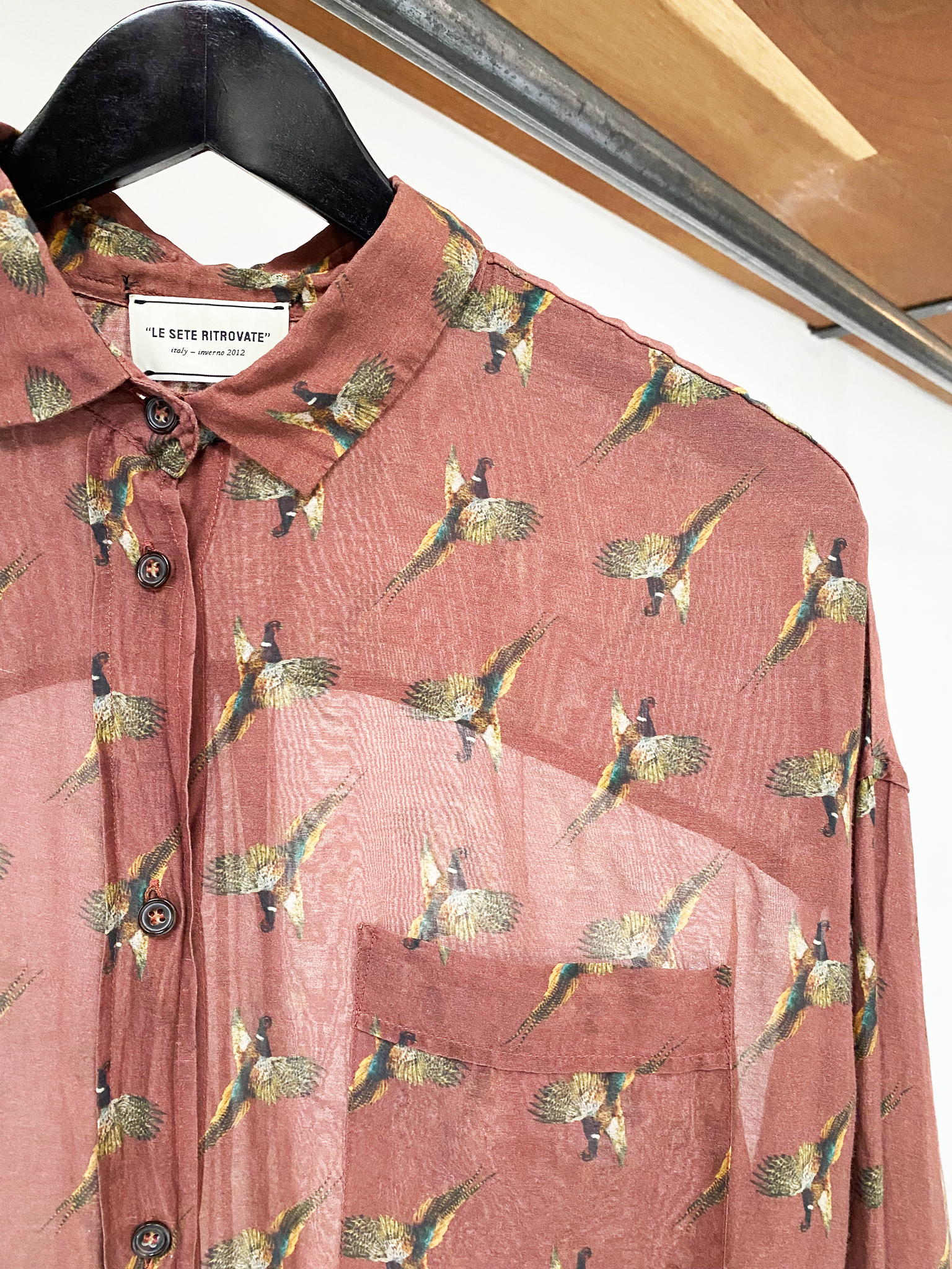 Forte Forte silk bird print shirt size 1