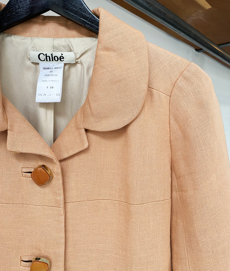 Chloé linen button jacket size 38