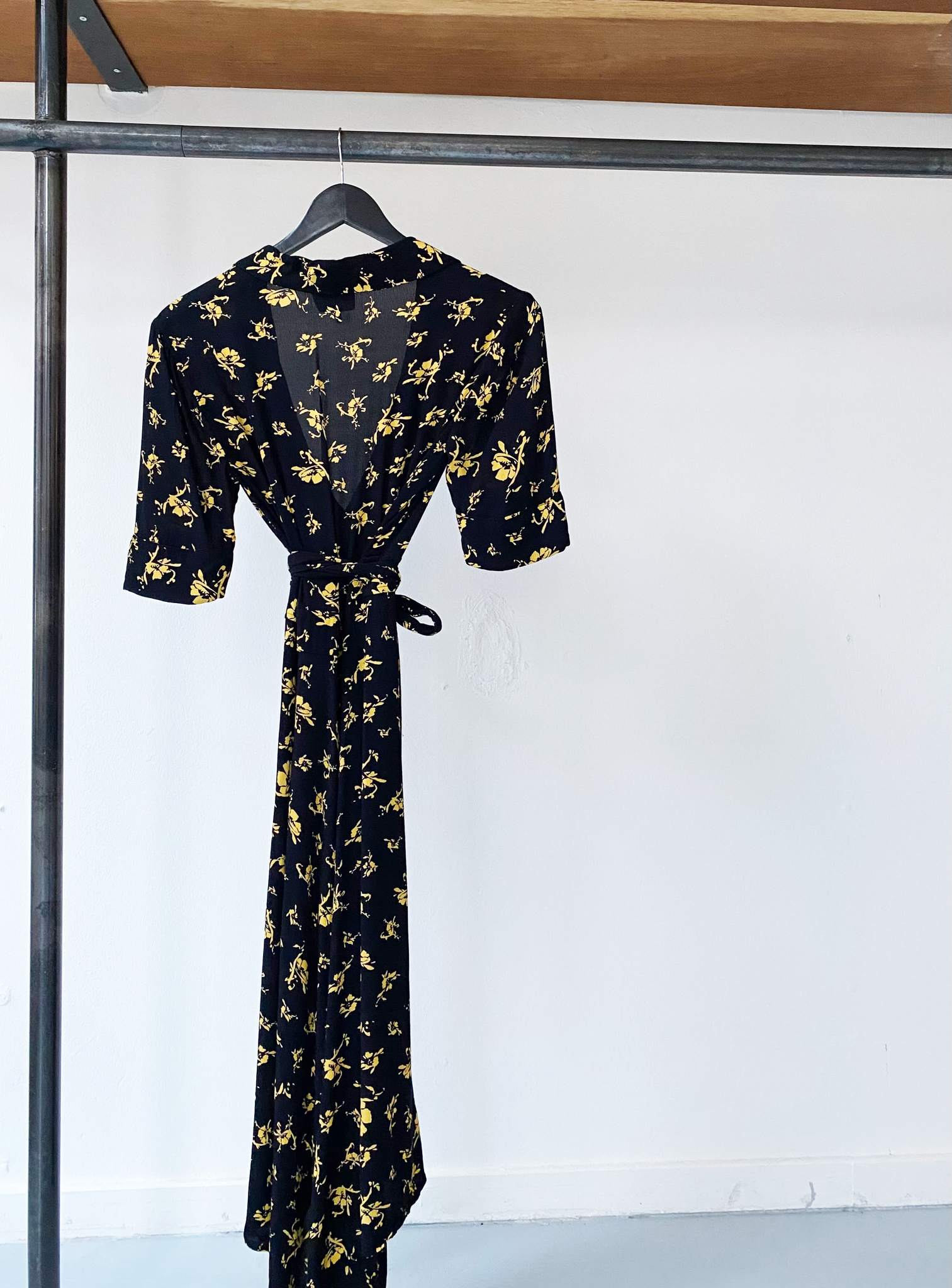 GANNI floral print wrap dress size 34