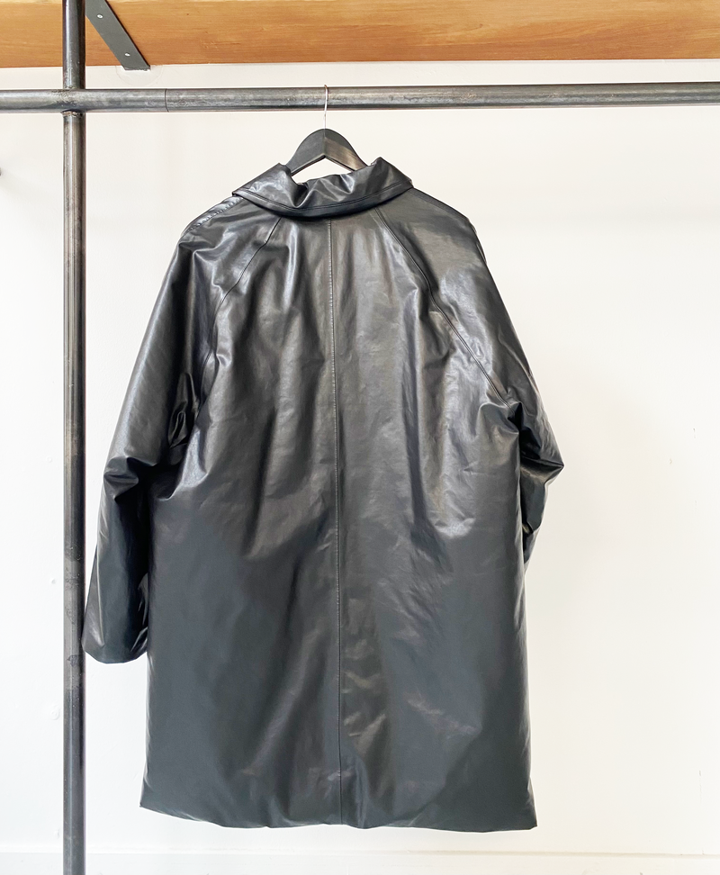 Kassl Editions black padded oil coat size M