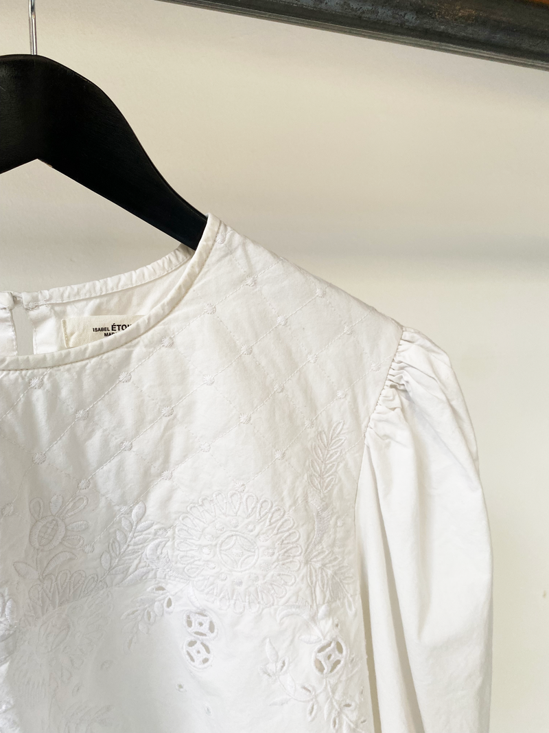 Isabel Marant Étoile white embroidered top size 40