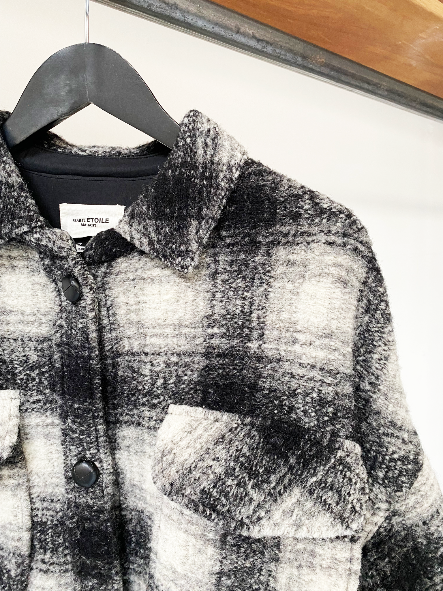 Isabel Marant Étoile wool checked overshirt size 2