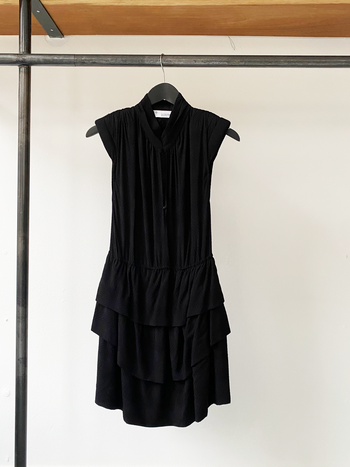 IRO black v-neck layered dress size 36