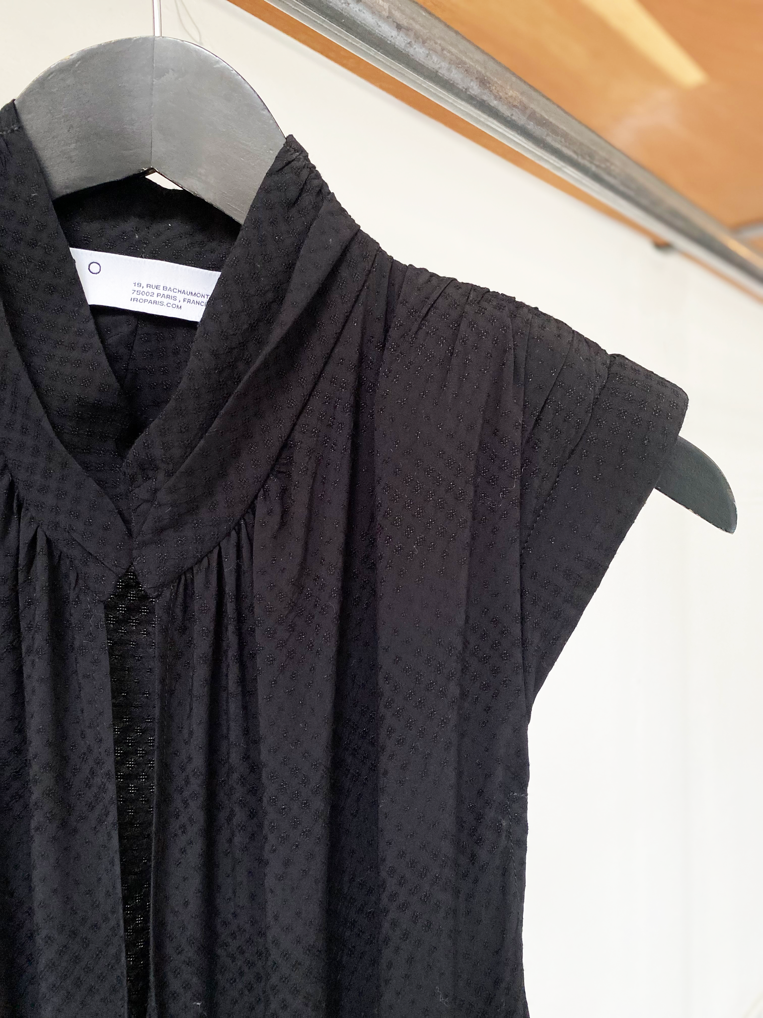 IRO black v-neck layered dress size 36