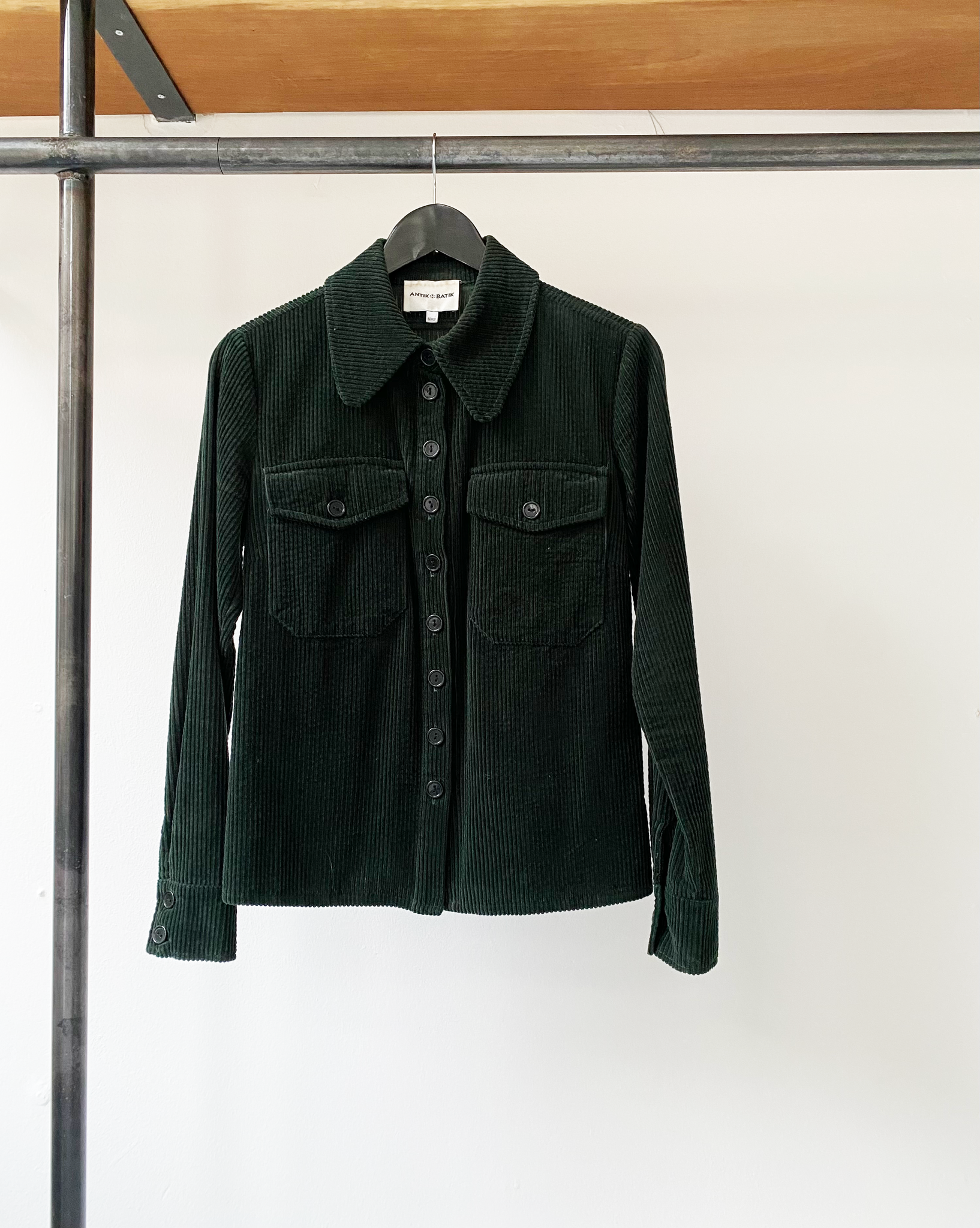 Antik Batik green corduroy shirt size 36/XS