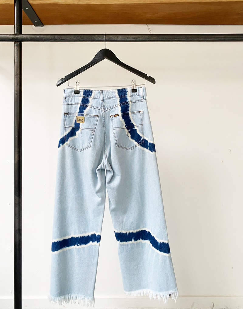Lois Jeans tie-dye cropped jeans size 30