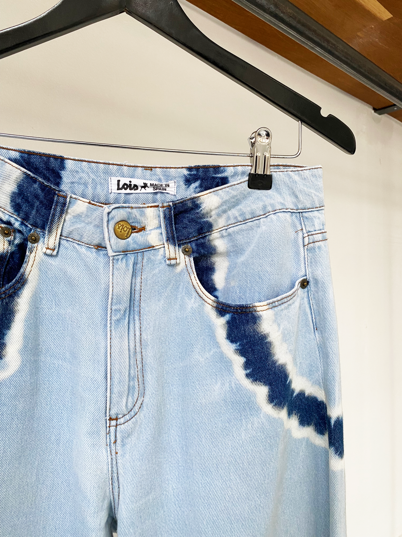 Lois Jeans tie-dye cropped jeans size 30