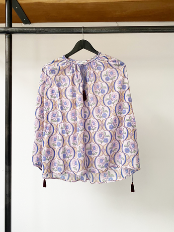 Antik Batik pastel floral blouse size XS/36