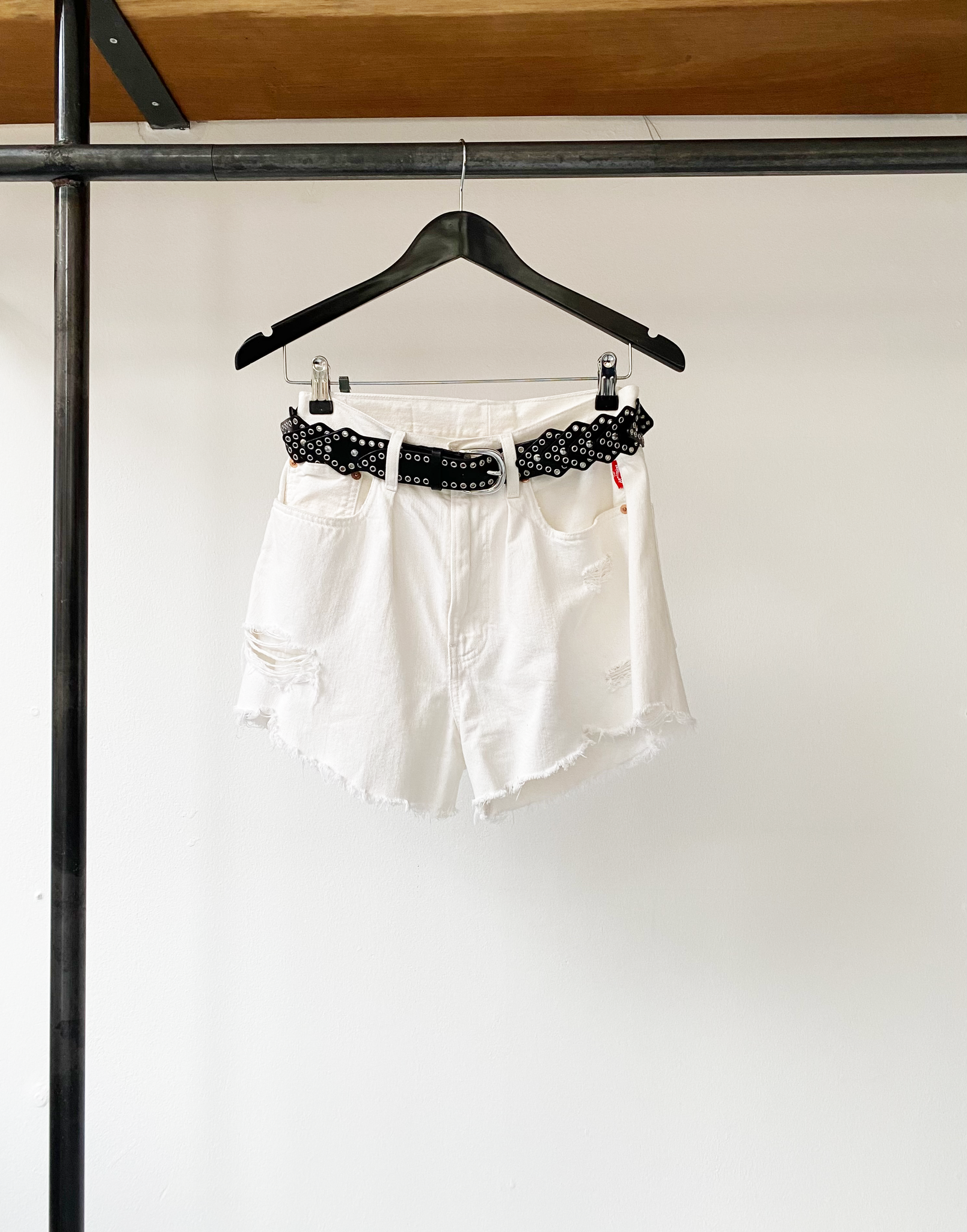 Denimist white denim shorts size 25