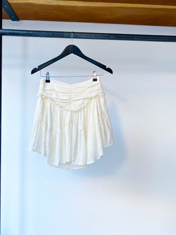 IRO cream-white ruffled skirt size 36