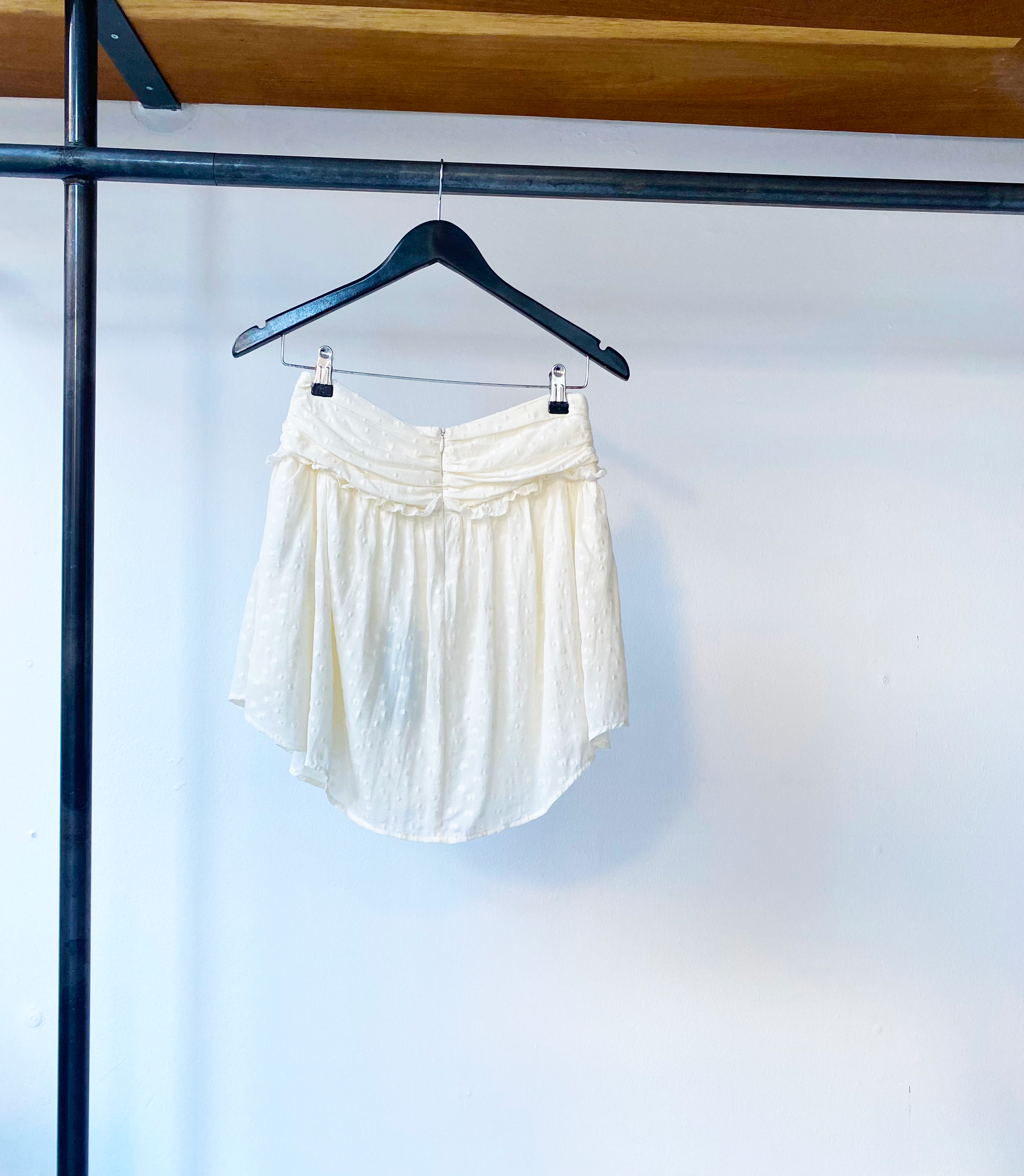 IRO cream-white ruffled skirt size 36