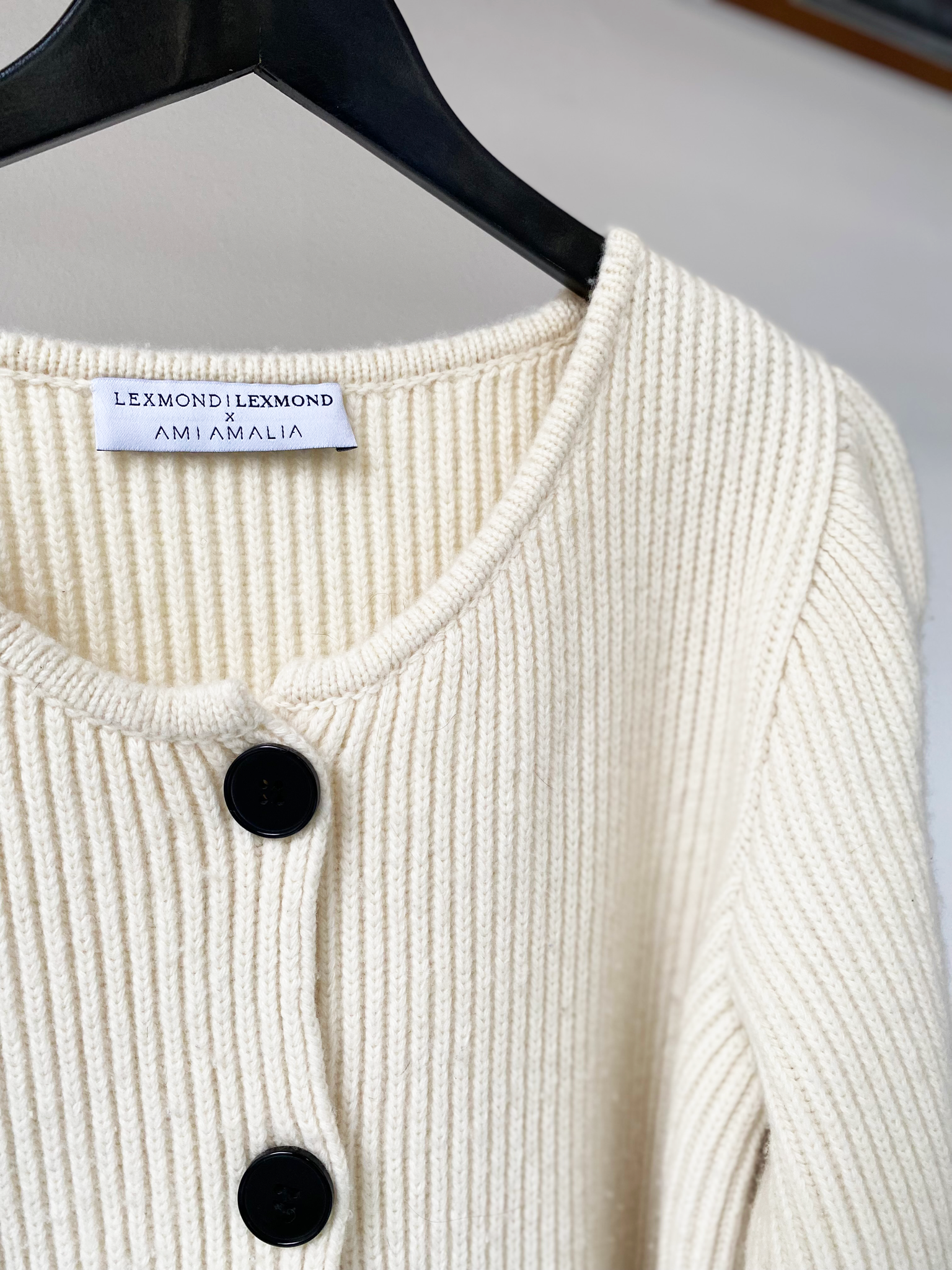 AMI AMALIA white organic moon cardigan size M