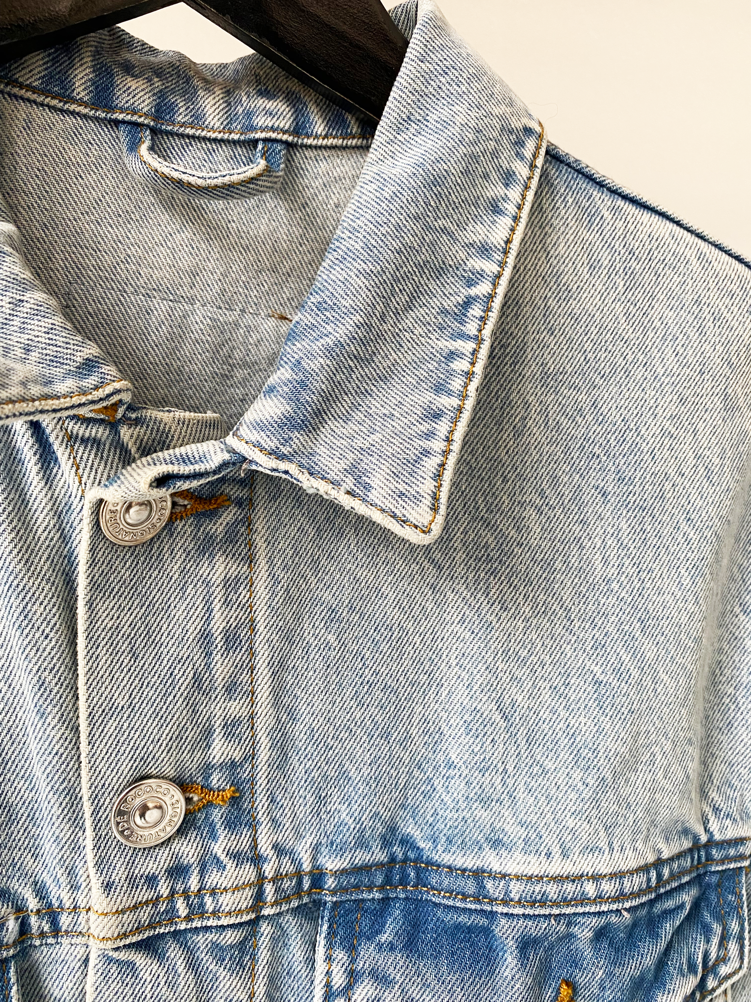 DÉ ROCOCO boxy puffy denim jacket size S