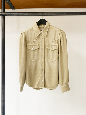 Isabel Marant Étoile beige fluid denim shirt size 34