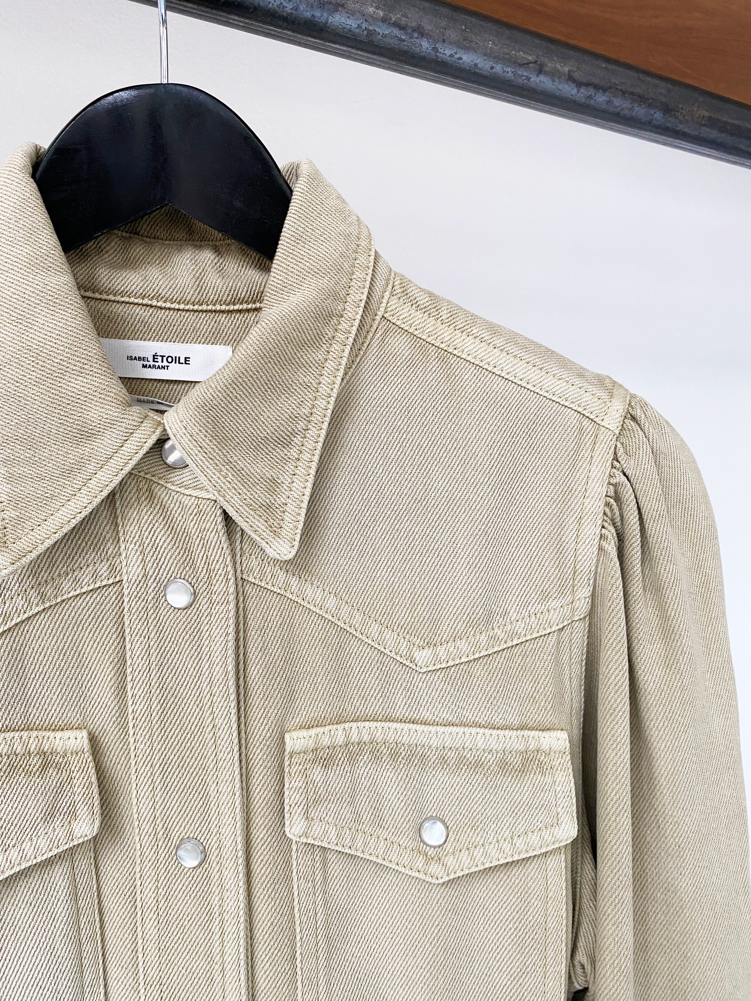 Isabel Marant Étoile beige fluid denim shirt size 34