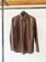 Massimo Dutti chocolate brown leather shirt size M