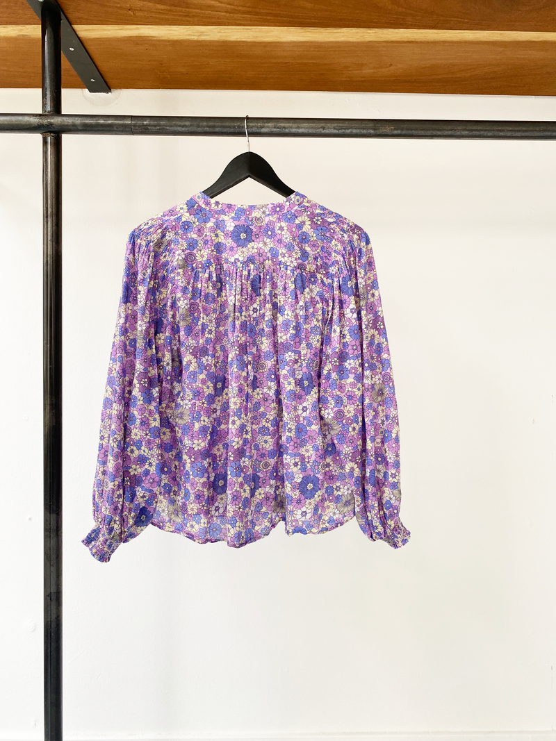 Antik Batik lilac floral print top size 36