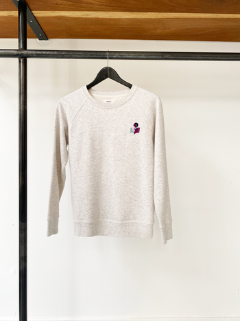 Isabel Marant Étoile grey velvet logo sweatshirt size 36