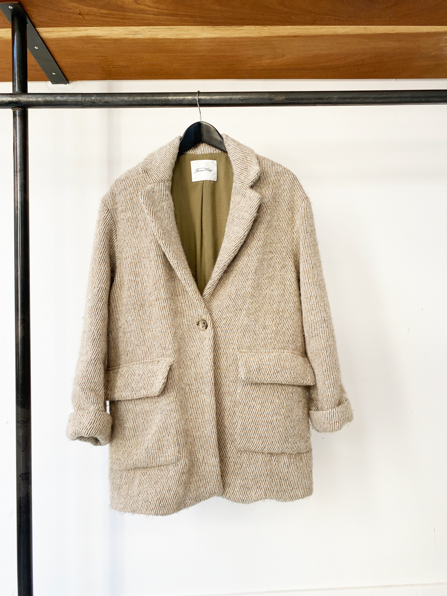 American Vintage white-beige alpaca jacket size M