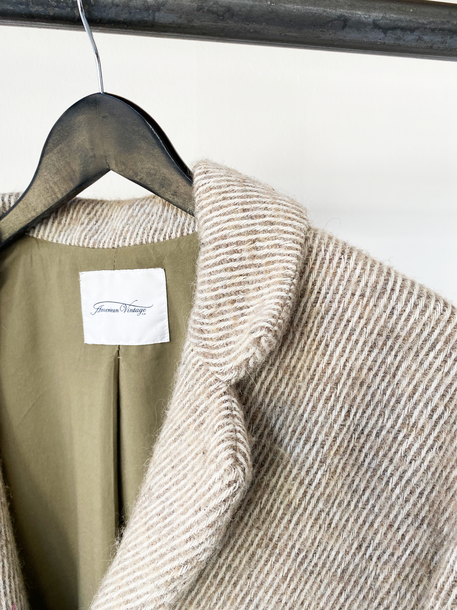 American Vintage white-beige alpaca jacket size M