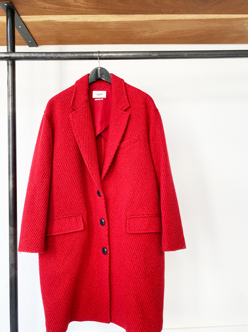 Isabel Marant Étoile oversized red coat size 36