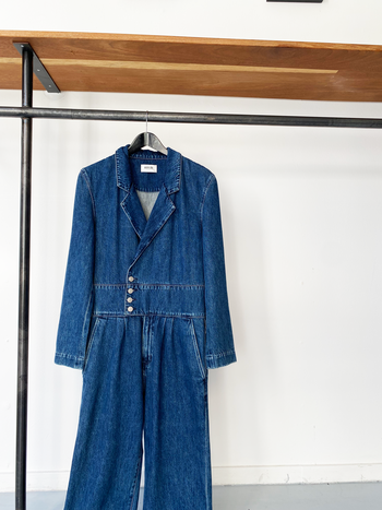 AgoldE lucca denim jumpsuit size unknown [L]