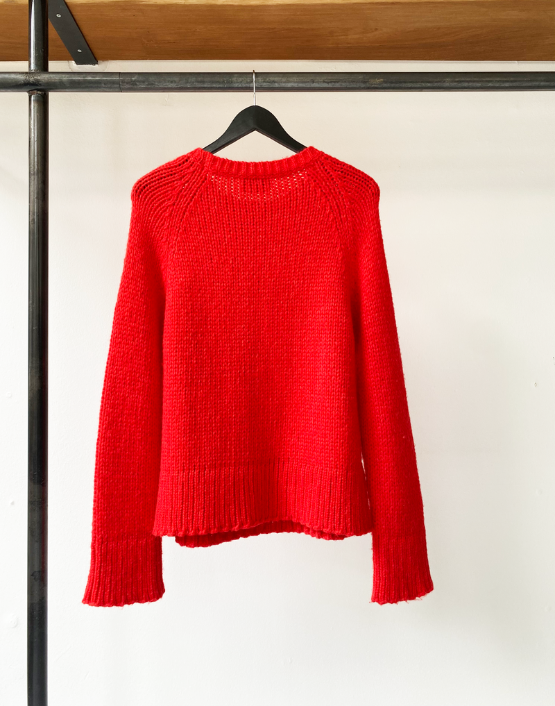 Rika Studios red alpaca knit jumper size XS