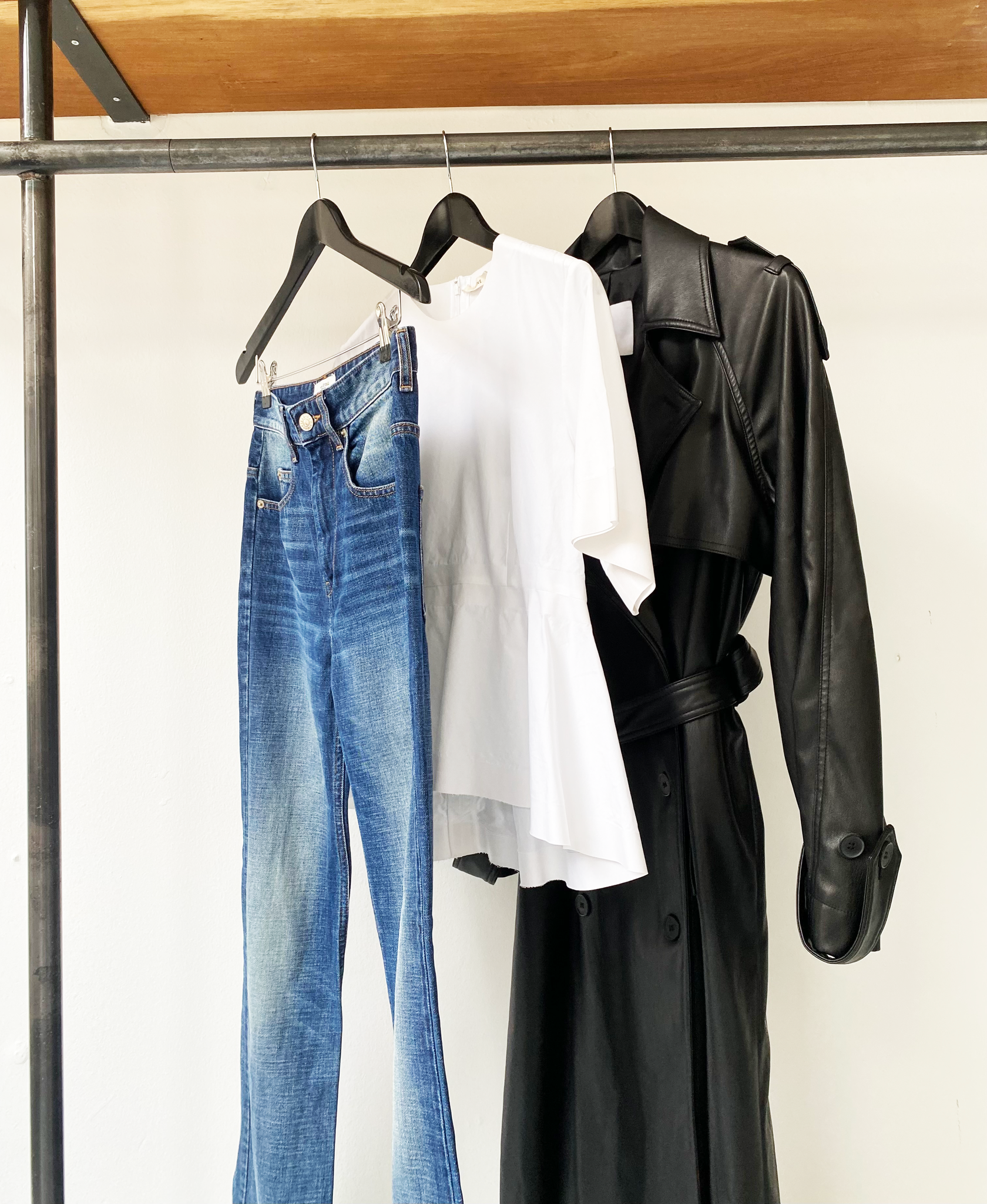 DÉ ROCOCO vegan leather trench coat size S