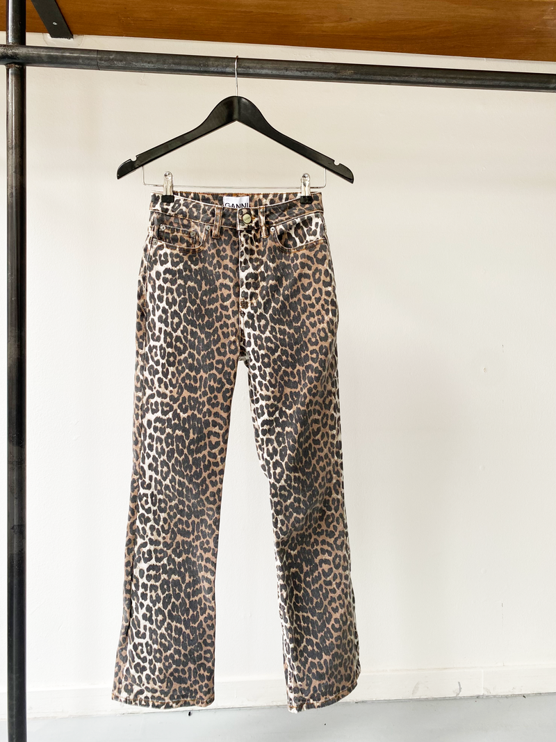 GANNI leopard betsy jeans size 25