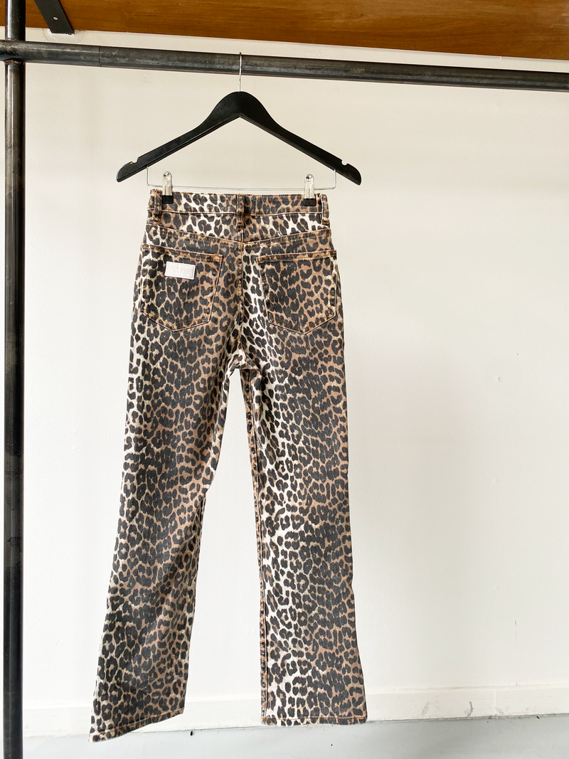 GANNI leopard betsy jeans size 25