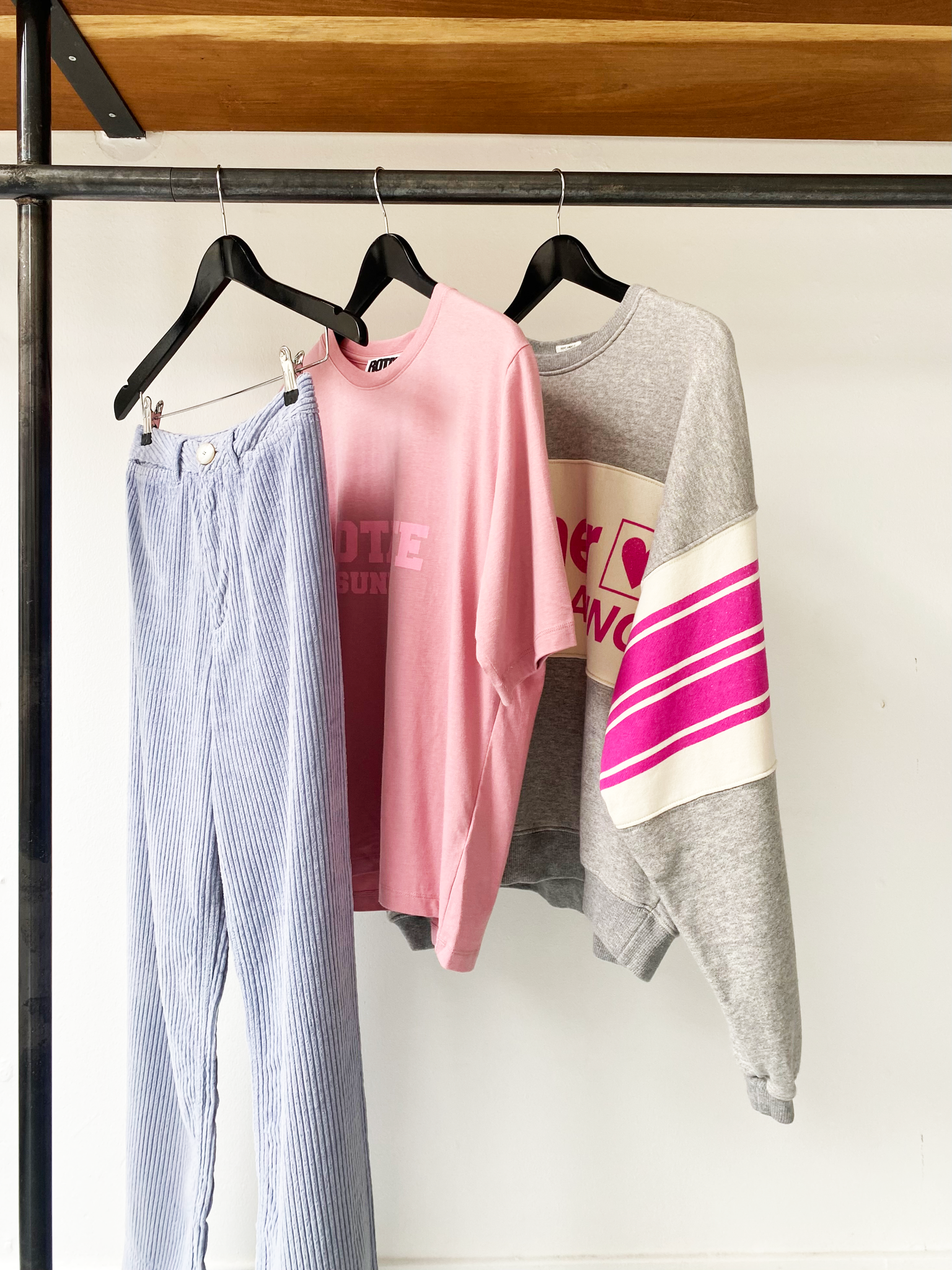 ROTATE Birger Christensen cropped logo tee size M