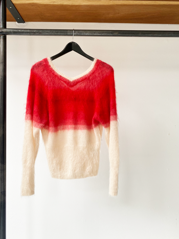 Isabel Marant red ombre mohair knit size 36