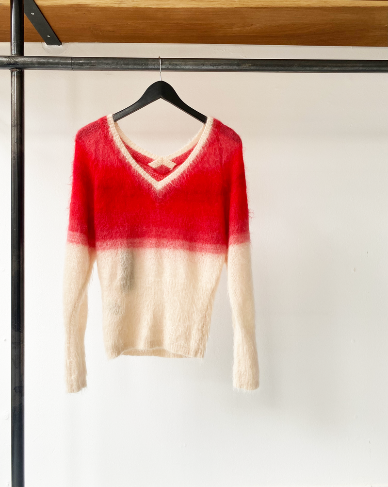 Isabel Marant red ombre mohair knit size 36