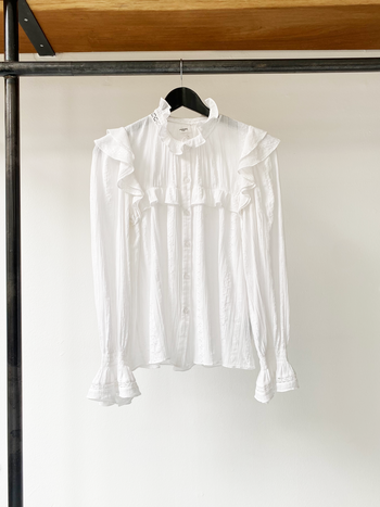 Isabel Marant Étoile white cotton ruffle blouse size 36