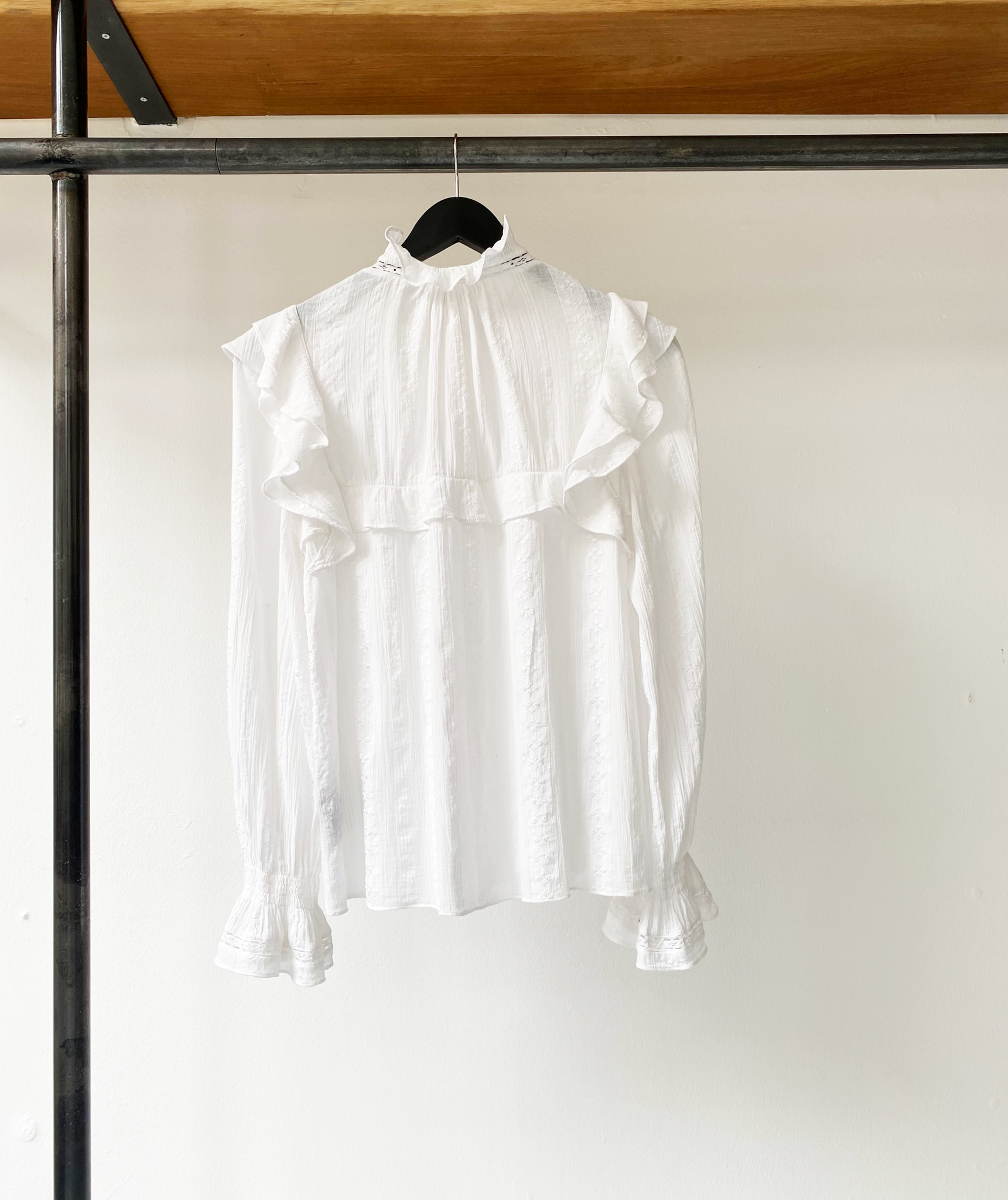 Isabel Marant Étoile white cotton ruffle blouse size 36