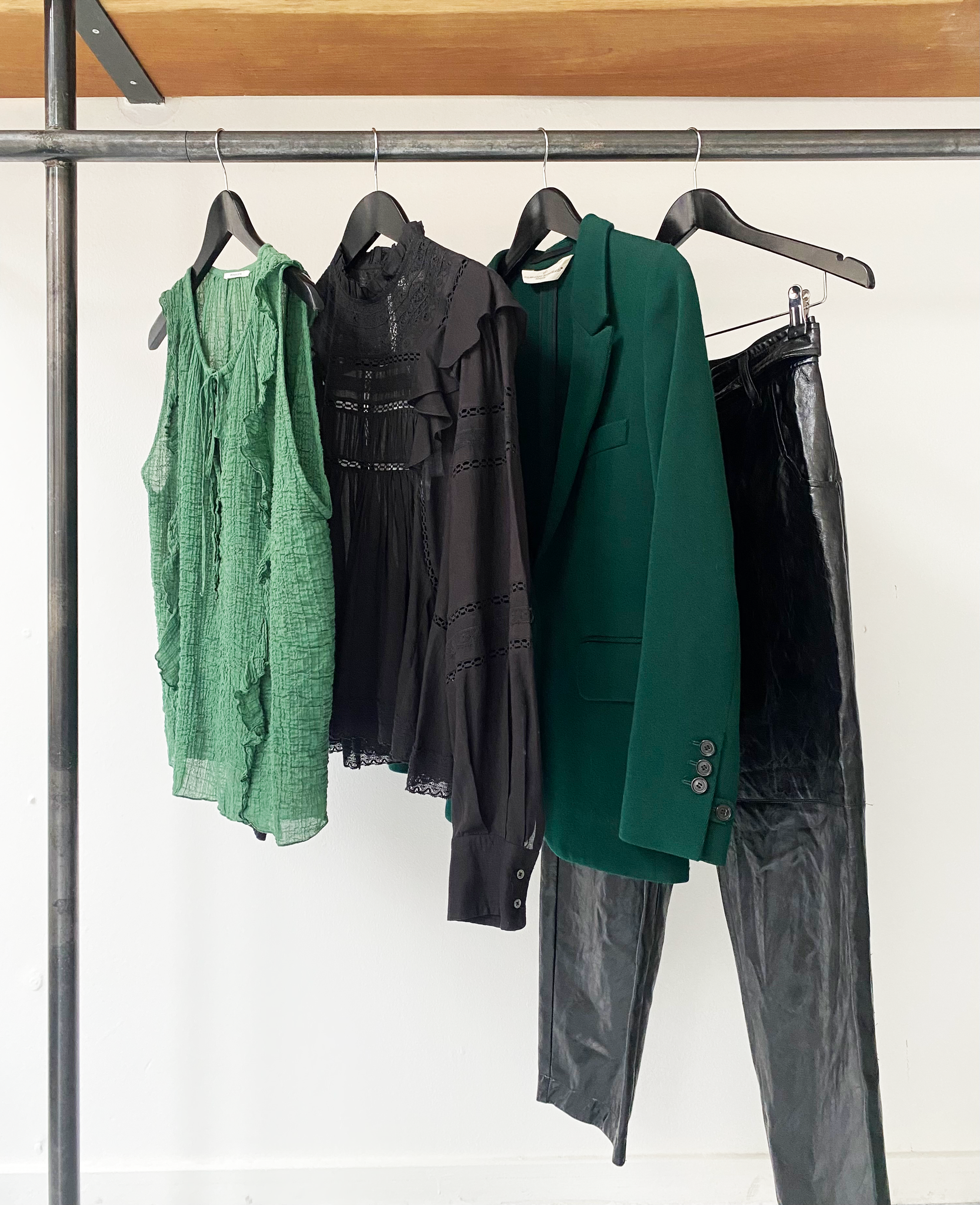 Pomandère green cotton sleeveless top size S