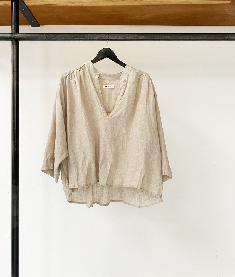 Masscob linen loose fit blouse size M